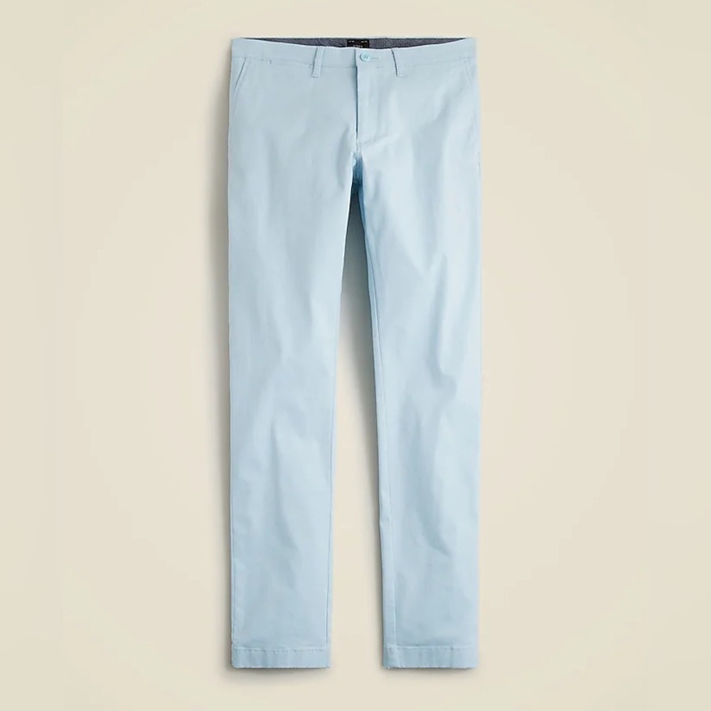 NWT J crew 484 Slim-fit stretch chino pant Robin’s Egg Blue 30 x 32